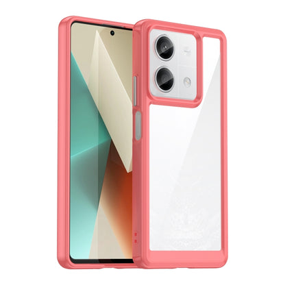 For Xiaomi Redmi Note 13 5G Colorful Series Acrylic Hybrid TPU Phone Case(Red) - Note 13 Cases by PMC Jewellery | Online Shopping South Africa | PMC Jewellery | Buy Now Pay Later Mobicred