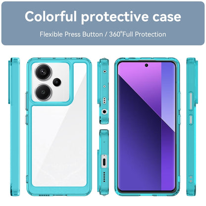 For Xiaomi Redmi Note 13 Pro+ Colorful Series Acrylic Hybrid TPU Phone Case(Transparent Blue) - Note 13 Pro+ Cases by PMC Jewellery | Online Shopping South Africa | PMC Jewellery | Buy Now Pay Later Mobicred