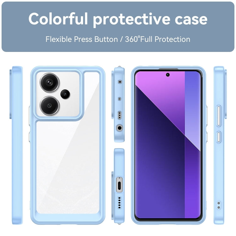 For Xiaomi Redmi Note 13 Pro+ Colorful Series Acrylic Hybrid TPU Phone Case(Blue) - Note 13 Pro+ Cases by PMC Jewellery | Online Shopping South Africa | PMC Jewellery | Buy Now Pay Later Mobicred