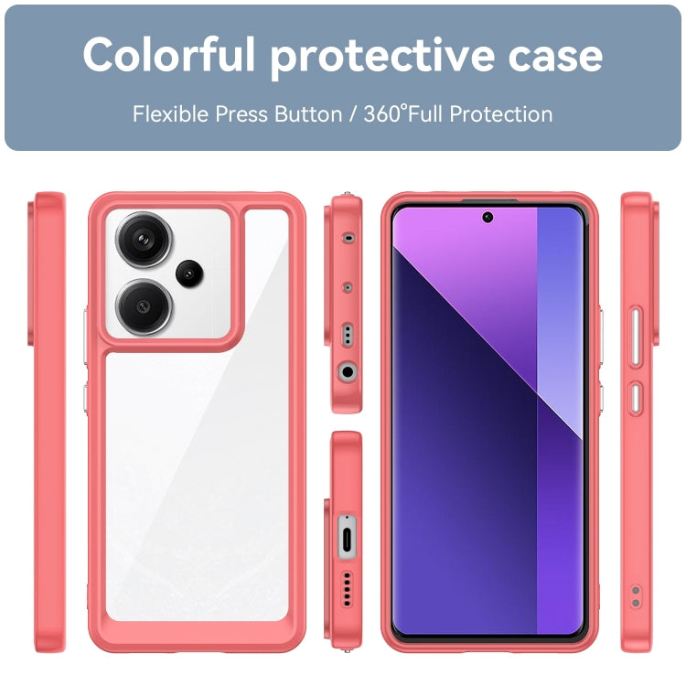 For Xiaomi Redmi Note 13 Pro+ Colorful Series Acrylic Hybrid TPU Phone Case(Red) - Note 13 Pro+ Cases by PMC Jewellery | Online Shopping South Africa | PMC Jewellery | Buy Now Pay Later Mobicred