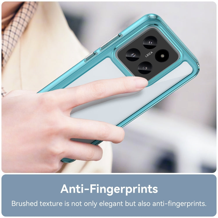 For Xiaomi 14 Colorful Series Acrylic Hybrid TPU Phone Case(Transparent Blue) - 14 Cases by PMC TechLife | Online Shopping South Africa | PMC TechLife | Buy Now Pay Later Mobicred