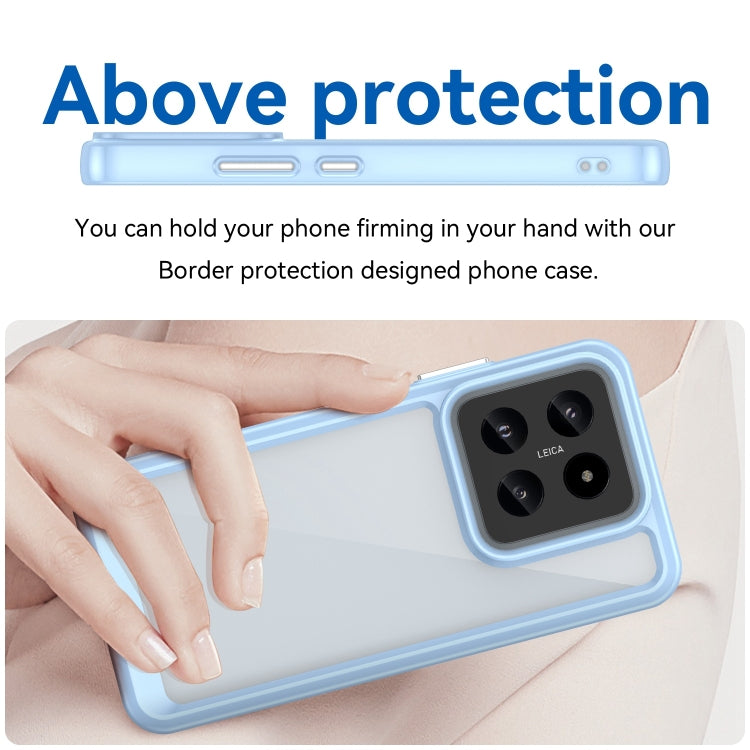 For Xiaomi 14 Colorful Series Acrylic Hybrid TPU Phone Case(Blue) - 14 Cases by PMC Jewellery | Online Shopping South Africa | PMC Jewellery | Buy Now Pay Later Mobicred