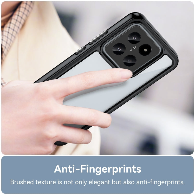 For Xiaomi 14 Colorful Series Acrylic Hybrid TPU Phone Case(Black) - free shipping - PMC TechLife - Order now!