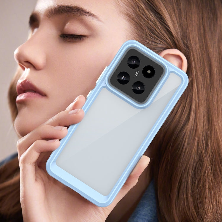 For Xiaomi 14 Pro Colorful Series Acrylic Hybrid TPU Phone Case(Blue) - 14 Pro Cases by PMC TechLife | Online Shopping South Africa | PMC TechLife | Buy Now Pay Later Mobicred