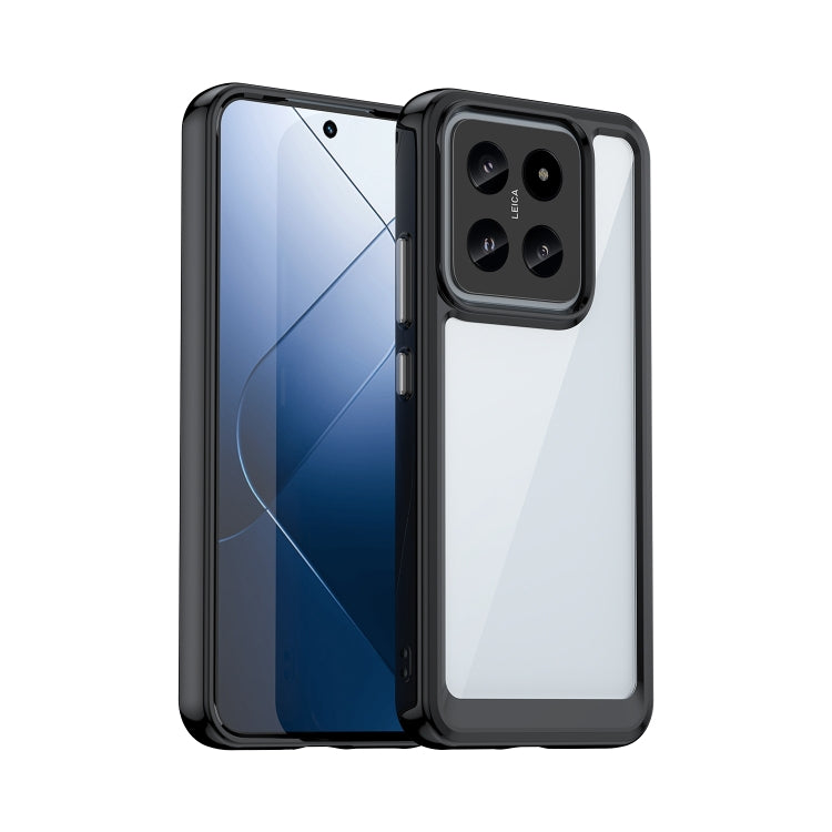 For Xiaomi 14 Pro Colorful Series Acrylic Hybrid TPU Phone Case(Black) - 14 Pro Cases by PMC TechLife | Online Shopping South Africa | PMC TechLife | Buy Now Pay Later Mobicred