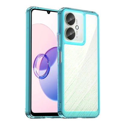 For Xiaomi Poco C65 Colorful Series Acrylic Hybrid TPU Phone Case(Transparent Blue) - Xiaomi Cases by PMC Jewellery | Online Shopping South Africa | PMC Jewellery | Buy Now Pay Later Mobicred