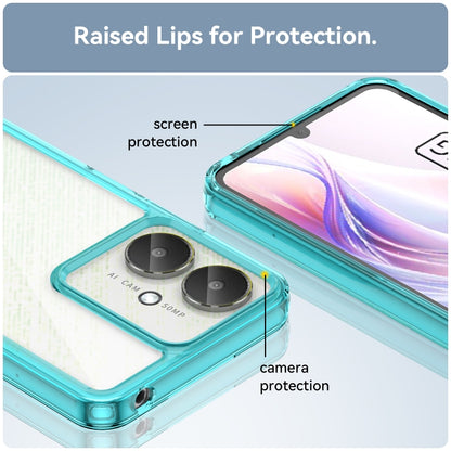 For Xiaomi Poco C65 Colorful Series Acrylic Hybrid TPU Phone Case(Transparent Blue) - Xiaomi Cases by PMC Jewellery | Online Shopping South Africa | PMC Jewellery | Buy Now Pay Later Mobicred