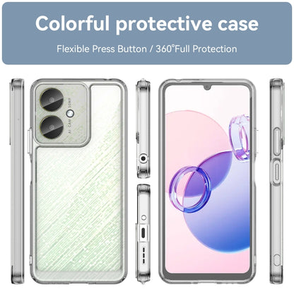 For Xiaomi Redmi 13R 5G Colorful Series Acrylic Hybrid TPU Phone Case(Transparent) - 13R Cases by PMC Jewellery | Online Shopping South Africa | PMC Jewellery | Buy Now Pay Later Mobicred