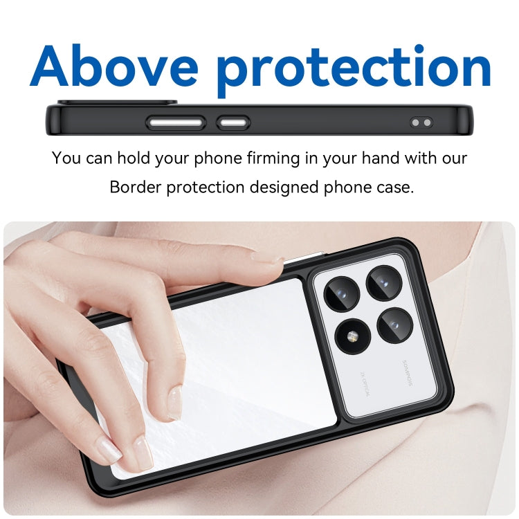 For Xiaomi Redmi K70 Colorful Series Acrylic Hybrid TPU Phone Case(Black) - Xiaomi Cases by PMC Jewellery | Online Shopping South Africa | PMC Jewellery | Buy Now Pay Later Mobicred