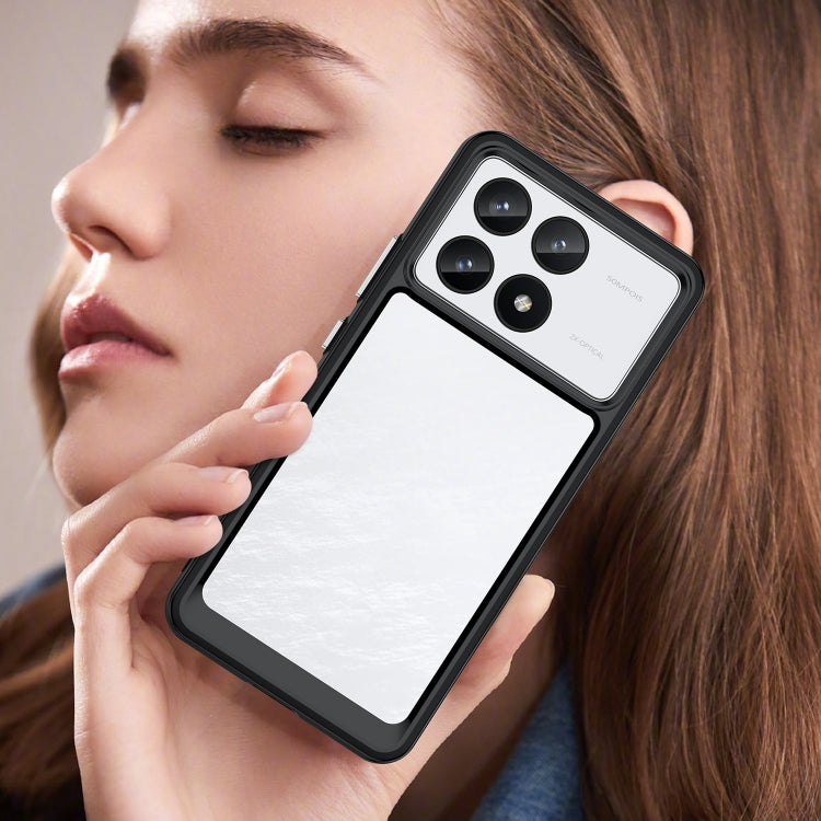 For Xiaomi Redmi K70 Colorful Series Acrylic Hybrid TPU Phone Case(Black) - Xiaomi Cases by PMC Jewellery | Online Shopping South Africa | PMC Jewellery | Buy Now Pay Later Mobicred