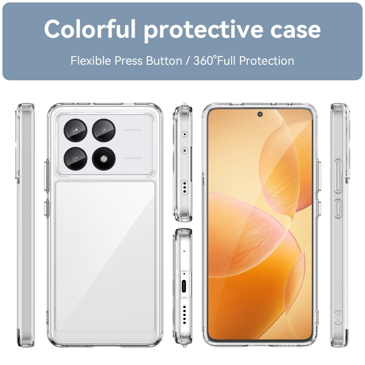 For Xiaomi Redmi K70E Colorful Series Acrylic Hybrid TPU Phone Case(Transparent) - K70E Cases by PMC Jewellery | Online Shopping South Africa | PMC Jewellery