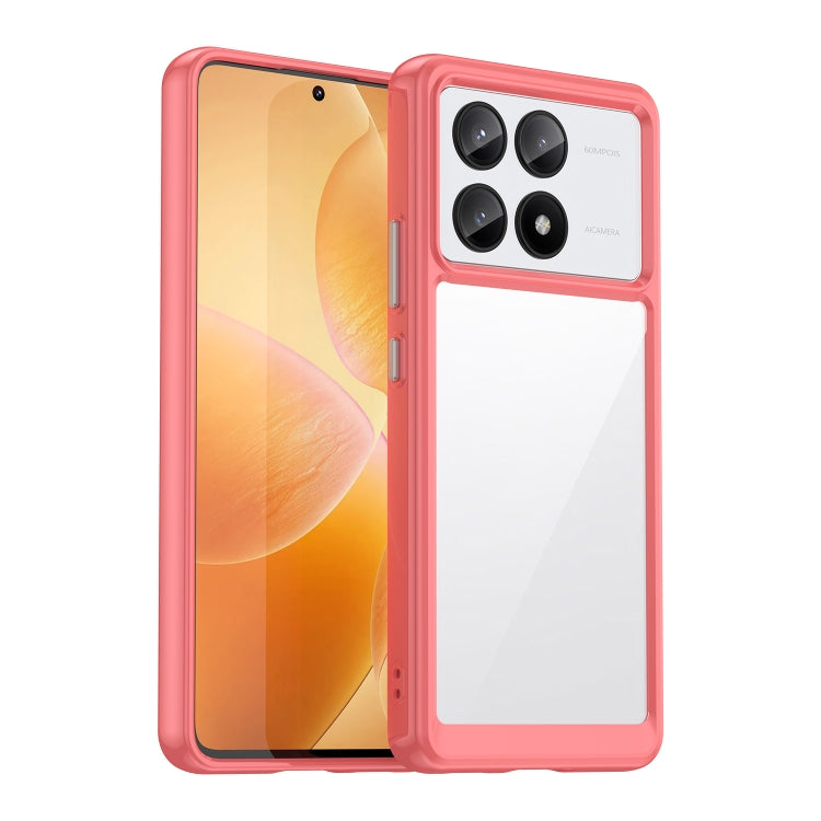 For Xiaomi Redmi K70E Colorful Series Acrylic Hybrid TPU Phone Case(Red) - K70E Cases by PMC Jewellery | Online Shopping South Africa | PMC Jewellery | Buy Now Pay Later Mobicred