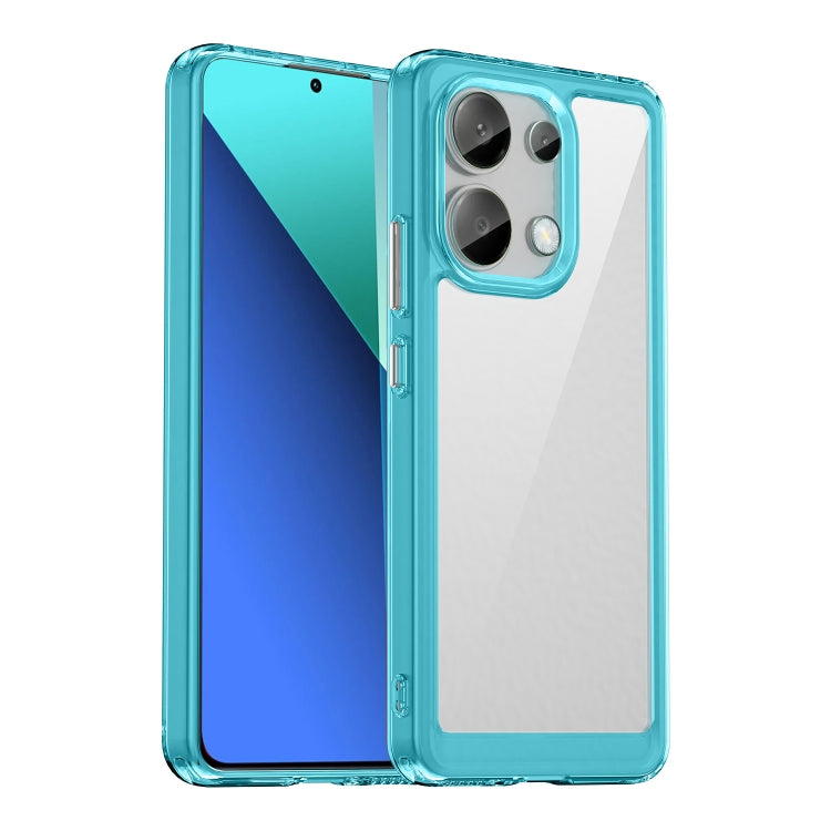 For Xiaomi Redmi Note 13 4G Global Colorful Series Acrylic Hybrid TPU Phone Case(Transparent Blue) - Note 13 Cases by PMC Jewellery | Online Shopping South Africa | PMC Jewellery | Buy Now Pay Later Mobicred