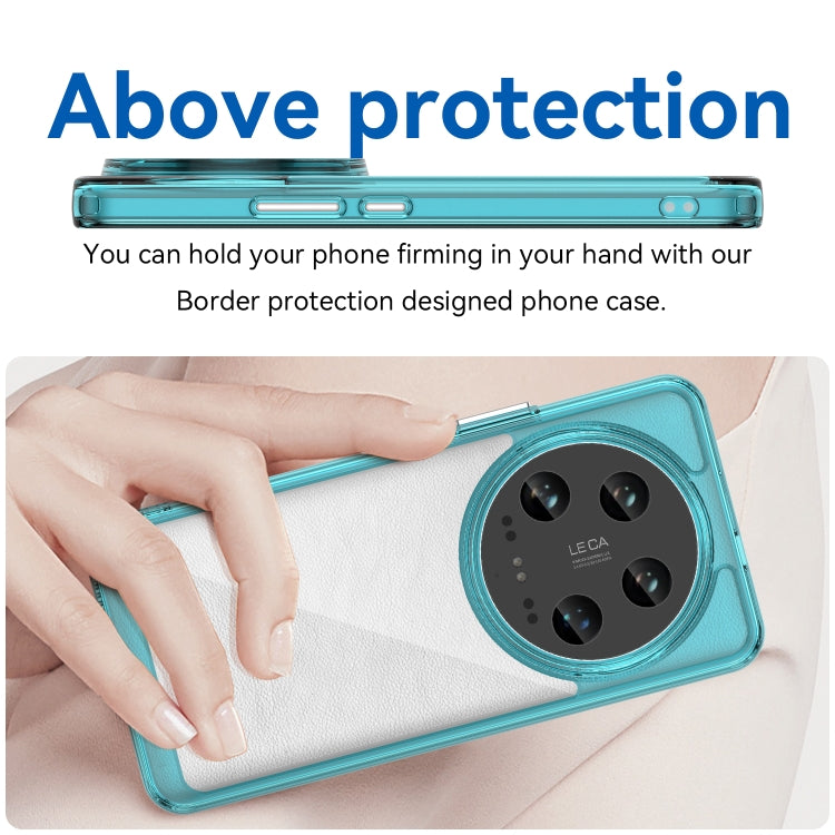 For Xiaomi 14 Ultra Colorful Series Acrylic Hybrid TPU Phone Case(Transparent Blue) - 14 Ultra Cases by PMC TechLife | Online Shopping South Africa | PMC TechLife | Buy Now Pay Later Mobicred