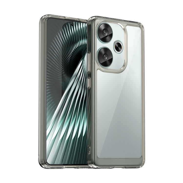 For Xiaomi Redmi Turbo 3 Colorful Series Acrylic Hybrid TPU Phone Case(Transparent Grey) - Xiaomi Cases by PMC Jewellery | Online Shopping South Africa | PMC Jewellery | Buy Now Pay Later Mobicred