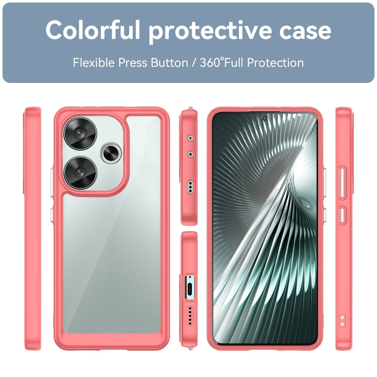 For Xiaomi Redmi Turbo 3 Colorful Series Acrylic Hybrid TPU Phone Case(Red) - Xiaomi Cases by PMC Jewellery | Online Shopping South Africa | PMC Jewellery | Buy Now Pay Later Mobicred