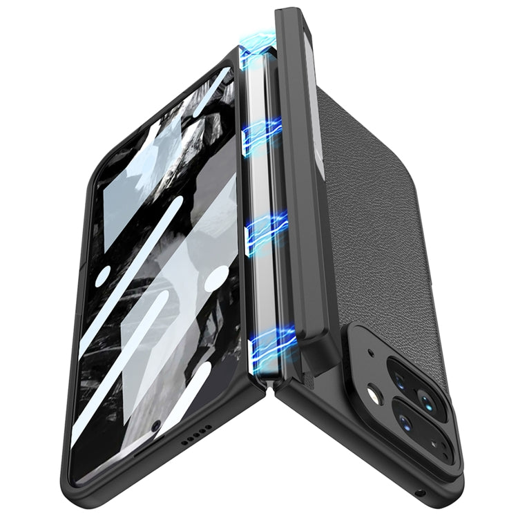 For Google Pixel 9 Pro Fold GKK Integrated Fold Hinge Leather Phone Case with Holder(Black) - free shipping - PMC Jewellery - Order now!