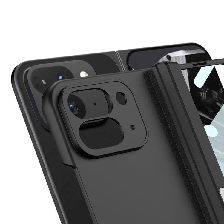 For Google Pixel 9 Pro Fold GKK Integrated Fold Hinge Full Coverage Phone Case with Holder(Black) - Google Cases by GKK | Online Shopping South Africa | PMC Jewellery | Buy Now Pay Later Mobicred