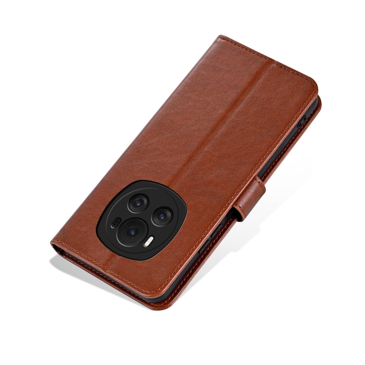 For Honor Magic6 AZNS Sheepskin Texture Flip Leather Phone Case(Brown) - Honor Cases by AZNS | Online Shopping South Africa | PMC Jewellery | Buy Now Pay Later Mobicred