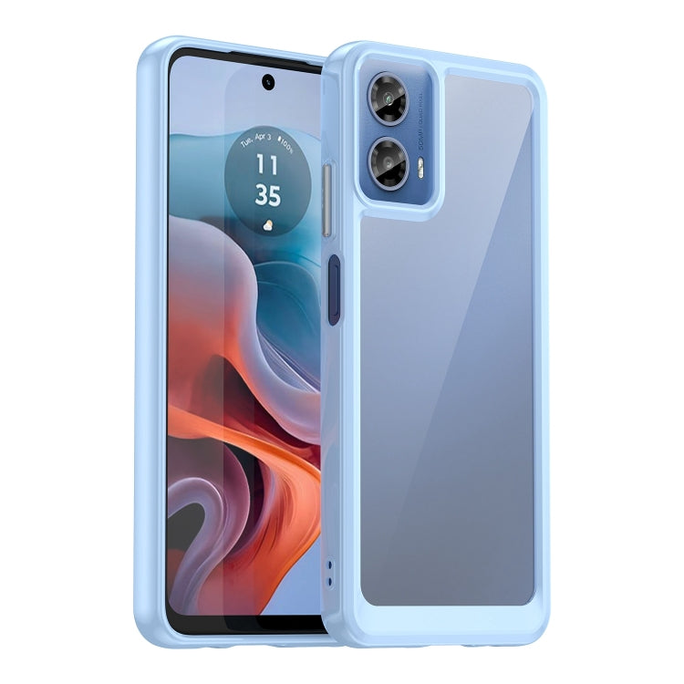 For Motorola Moto G34 Colorful Series Acrylic Hybrid TPU Phone Case(Blue) - free shipping - PMC TechLife - Order now!