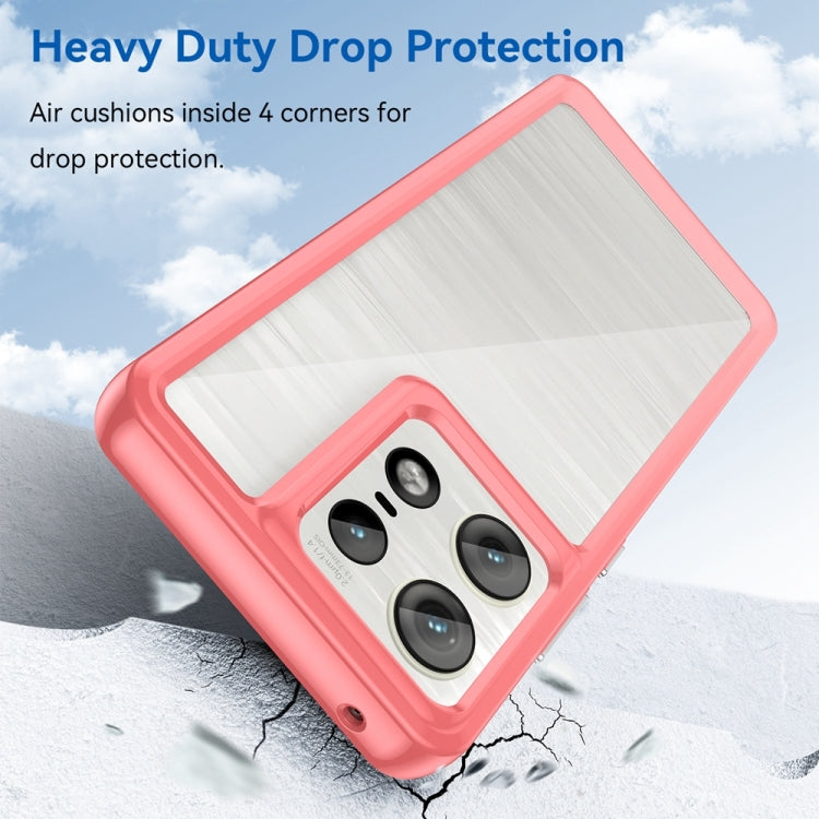 For Motorola Moto Edge 50 Pro Colorful Series Acrylic Hybrid TPU Phone Case(Red) - free shipping - PMC TechLife - Order now!
