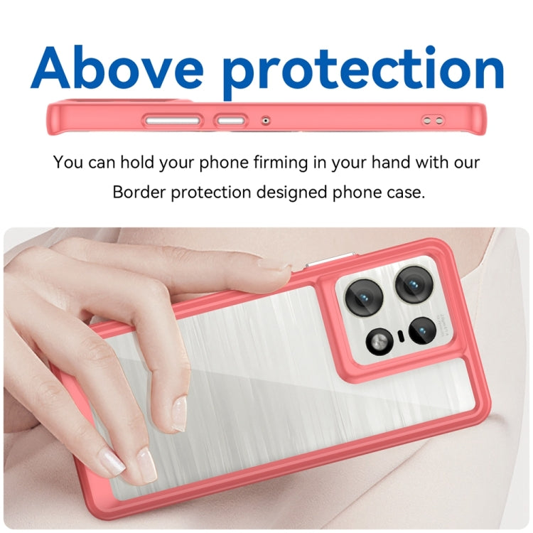 For Motorola Moto Edge 50 Pro Colorful Series Acrylic Hybrid TPU Phone Case(Red) - free shipping - PMC TechLife - Order now!