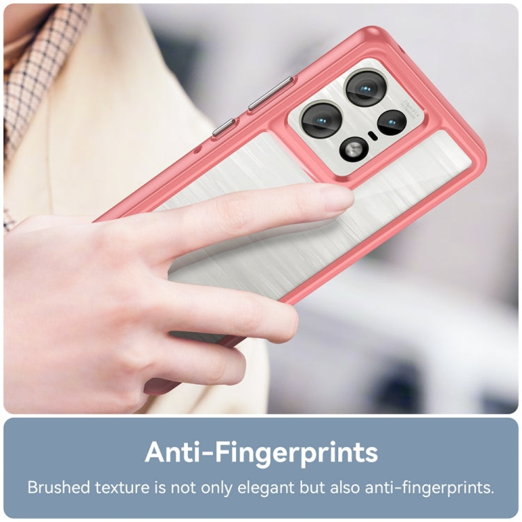 For Motorola Moto Edge 50 Pro Colorful Series Acrylic Hybrid TPU Phone Case(Red) - free shipping - PMC TechLife - Order now!