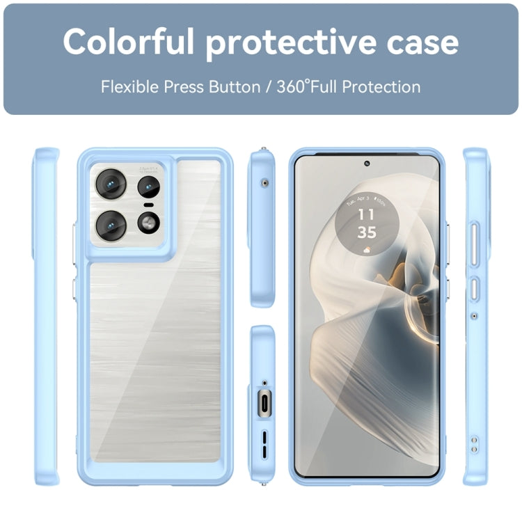For Motorola Moto Edge 50 Pro Colorful Series Acrylic Hybrid TPU Phone Case(Blue) - free shipping - PMC TechLife - Order now!