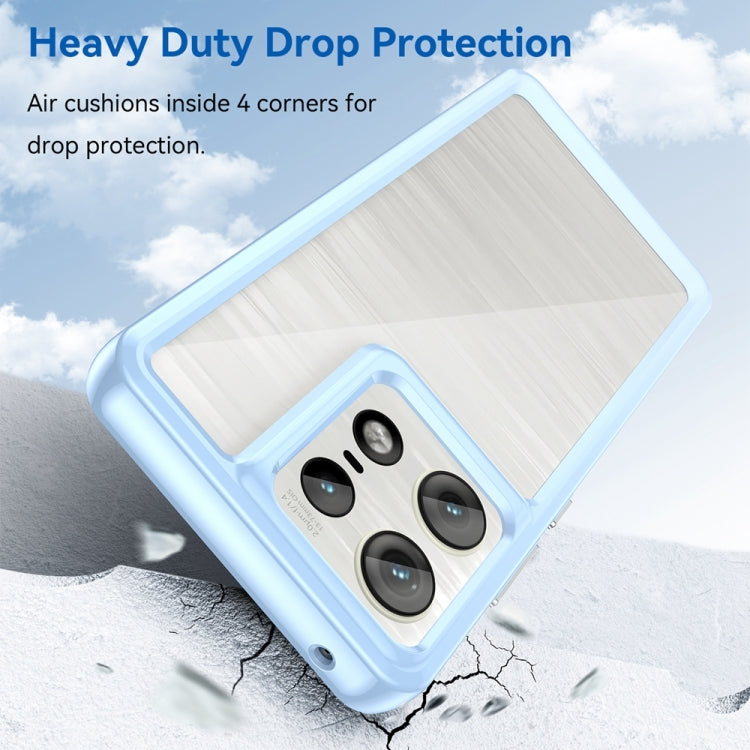For Motorola Moto Edge 50 Pro Colorful Series Acrylic Hybrid TPU Phone Case(Blue) - free shipping - PMC TechLife - Order now!