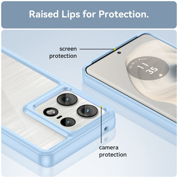 For Motorola Moto Edge 50 Pro Colorful Series Acrylic Hybrid TPU Phone Case(Blue) - free shipping - PMC TechLife - Order now!