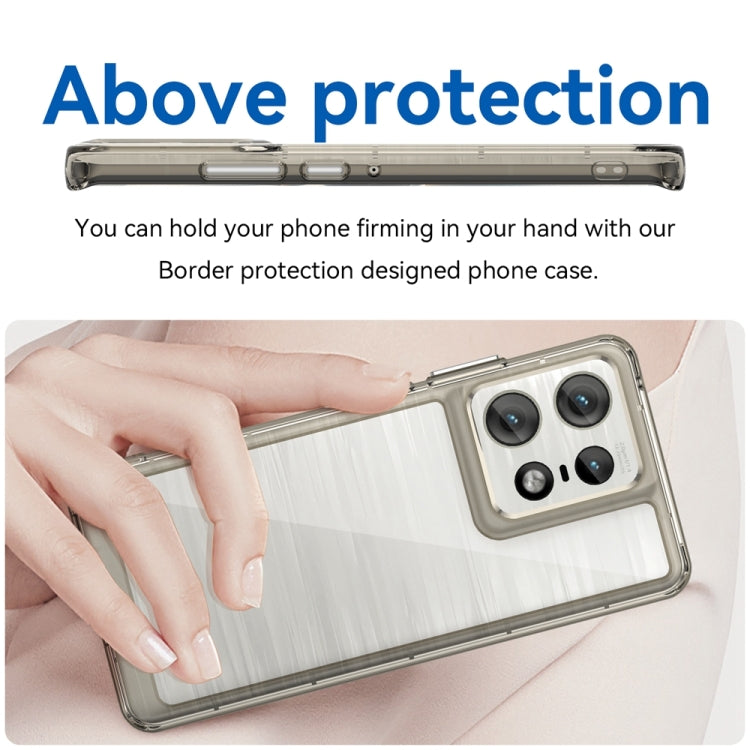 For Motorola Moto Edge 50 Pro Colorful Series Acrylic Hybrid TPU Phone Case(Transparent Grey) - free shipping - PMC TechLife - Order now!