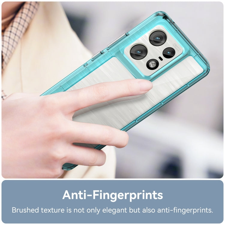 For Motorola Moto Edge 50 Pro Colorful Series Acrylic Hybrid TPU Phone Case(Transparent Blue) - free shipping - PMC TechLife - Order now!
