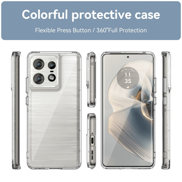 For Motorola Moto Edge 50 Pro Colorful Series Acrylic Hybrid TPU Phone Case(Transparent) - free shipping - PMC TechLife - Order now!