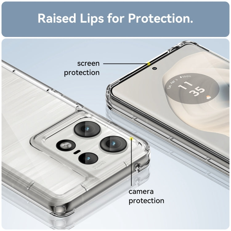 For Motorola Moto Edge 50 Pro Colorful Series Acrylic Hybrid TPU Phone Case(Transparent) - free shipping - PMC TechLife - Order now!