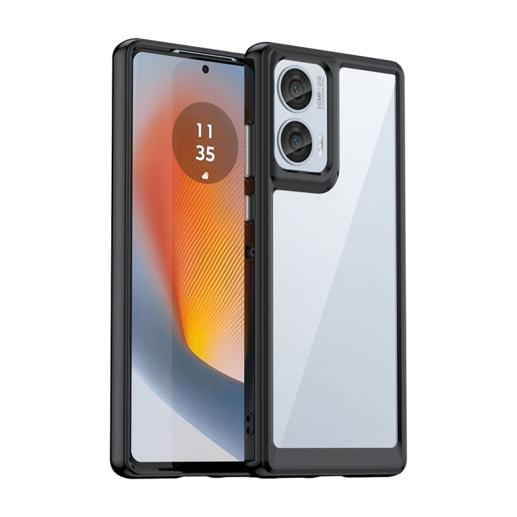 For Motorola Moto Edge 50 Fusion Colorful Series Acrylic Hybrid TPU Phone Case(Black) - free shipping - PMC TechLife - Order now!