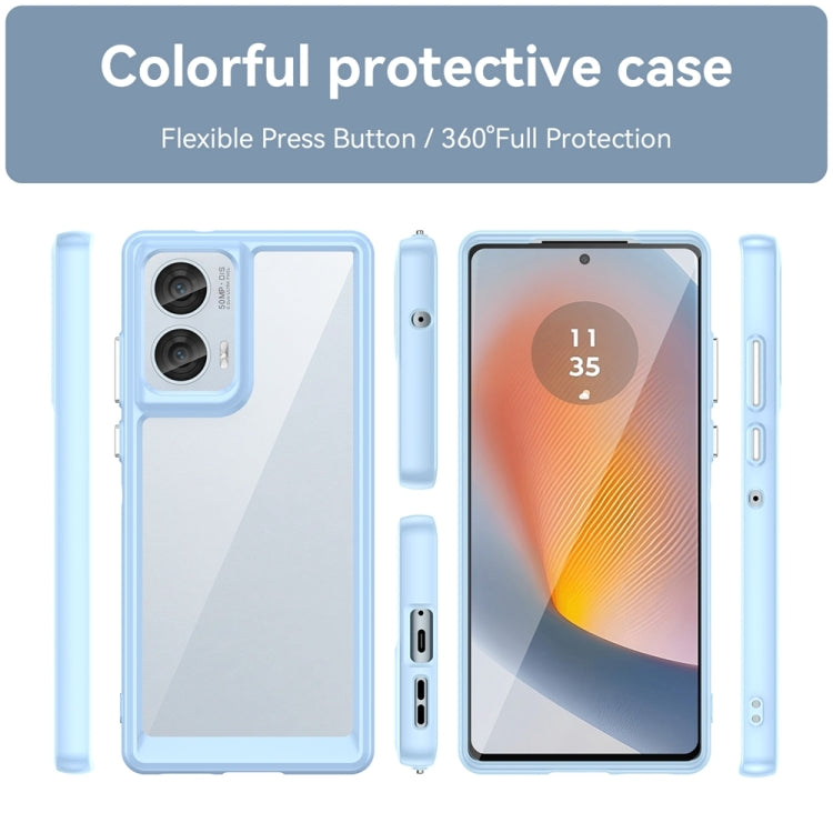 For Motorola Moto Edge 50 Fusion Colorful Series Acrylic Hybrid TPU Phone Case(Blue) - free shipping - PMC TechLife - Order now!