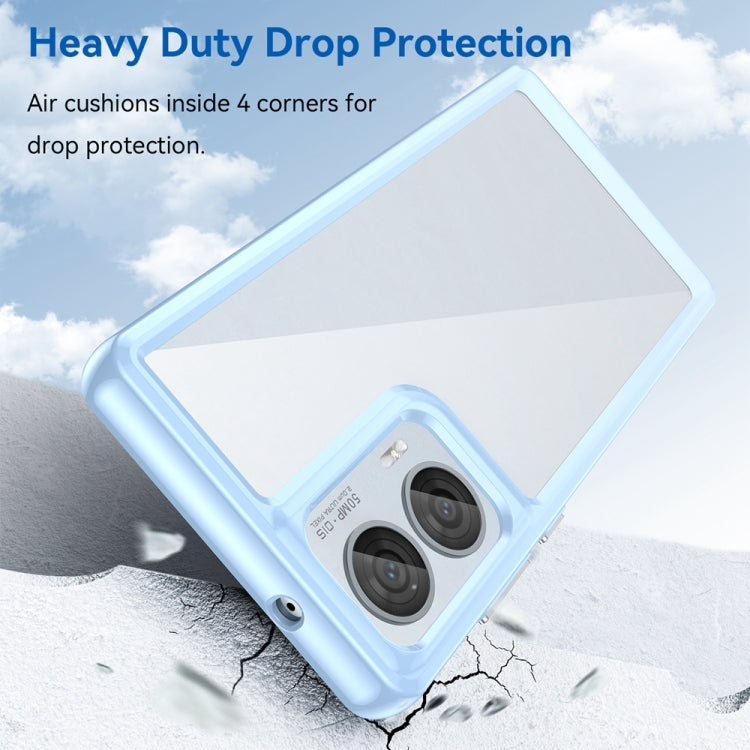 For Motorola Moto Edge 50 Fusion Colorful Series Acrylic Hybrid TPU Phone Case(Blue) - free shipping - PMC TechLife - Order now!