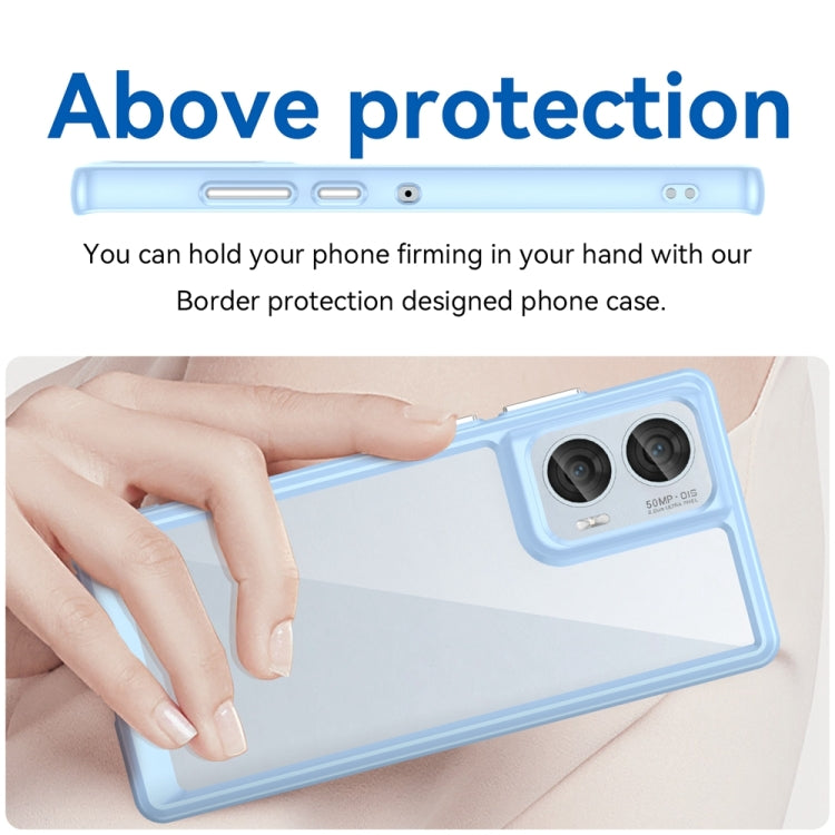 For Motorola Moto Edge 50 Fusion Colorful Series Acrylic Hybrid TPU Phone Case(Blue) - free shipping - PMC TechLife - Order now!