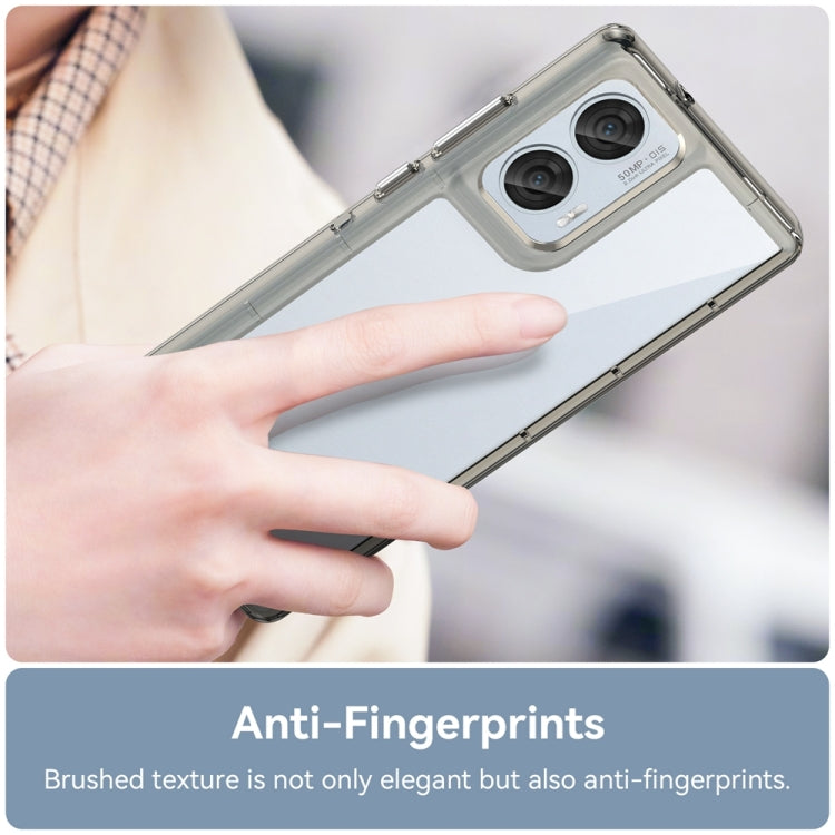 For Motorola Moto Edge 50 Fusion Colorful Series Acrylic Hybrid TPU Phone Case(Transparent Grey) - free shipping - PMC TechLife - Order now!