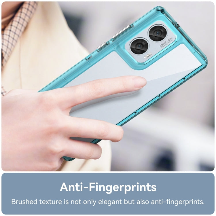 For Motorola Moto Edge 50 Fusion Colorful Series Acrylic Hybrid TPU Phone Case(Transparent Blue) - free shipping - PMC TechLife - Order now!