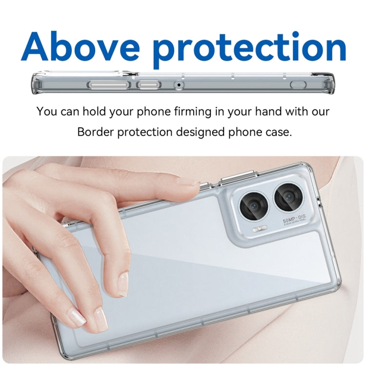 For Motorola Moto Edge 50 Fusion Colorful Series Acrylic Hybrid TPU Phone Case(Transparent) - free shipping - PMC TechLife - Order now!