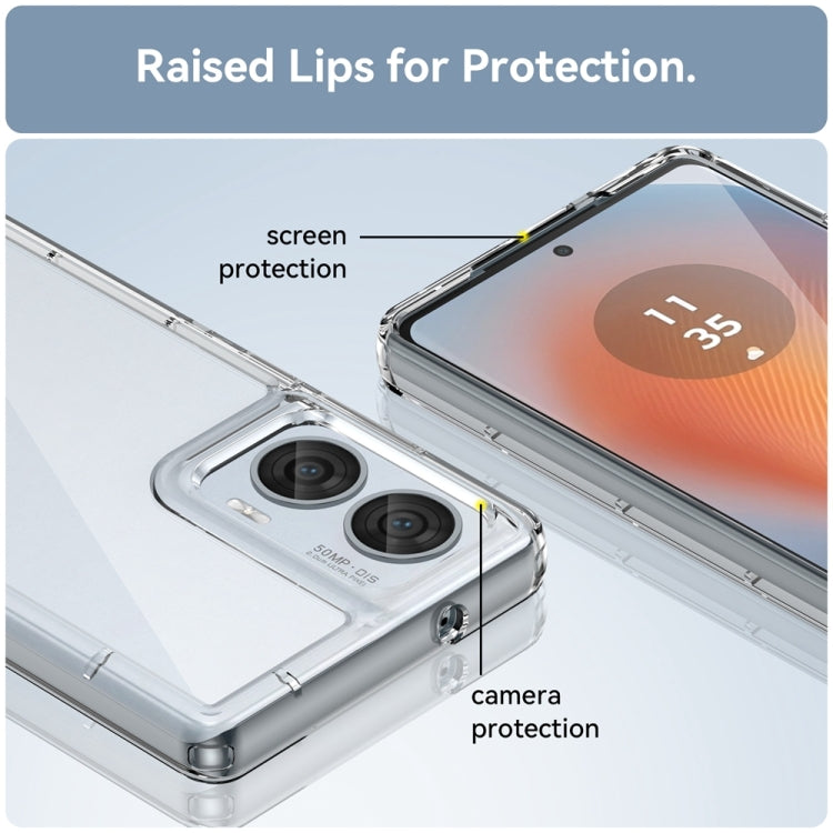 For Motorola Moto Edge 50 Fusion Colorful Series Acrylic Hybrid TPU Phone Case(Transparent) - free shipping - PMC TechLife - Order now!