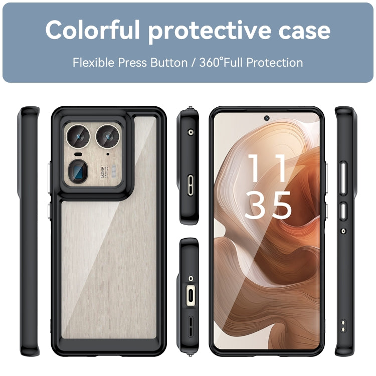 For Motorola Edge 50 Ultra Global Colorful Series Acrylic Hybrid TPU Phone Case(Black) - free shipping - PMC TechLife - Order now!