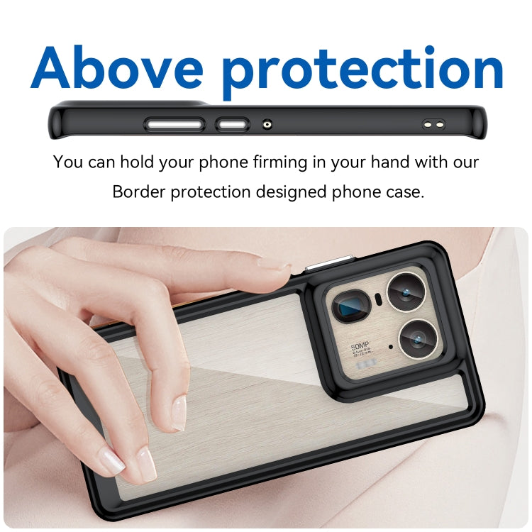For Motorola Edge 50 Ultra Global Colorful Series Acrylic Hybrid TPU Phone Case(Black) - free shipping - PMC TechLife - Order now!