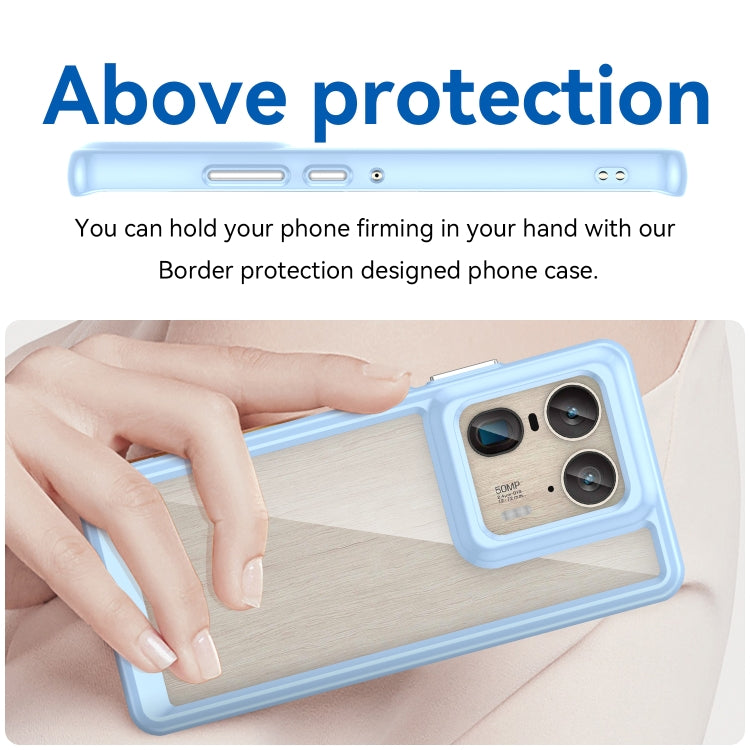 For Motorola Edge 50 Ultra Global Colorful Series Acrylic Hybrid TPU Phone Case(Blue) - free shipping - PMC TechLife - Order now!