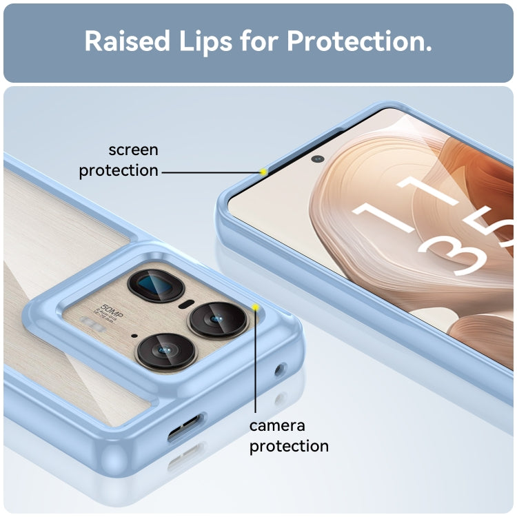 For Motorola Edge 50 Ultra Global Colorful Series Acrylic Hybrid TPU Phone Case(Blue) - free shipping - PMC TechLife - Order now!