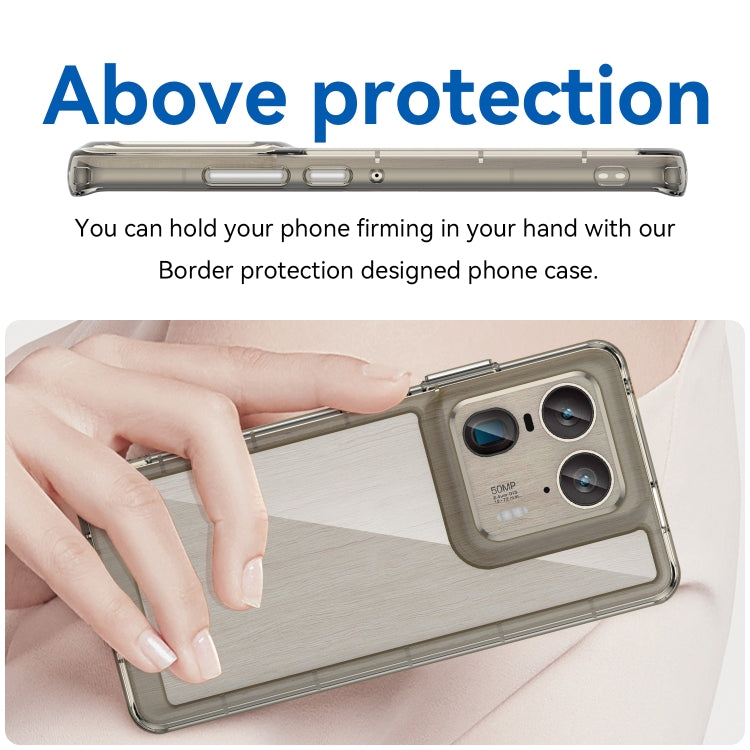 For Motorola Edge 50 Ultra Global Colorful Series Acrylic Hybrid TPU Phone Case(Transparent Grey) - free shipping - PMC TechLife - Order now!