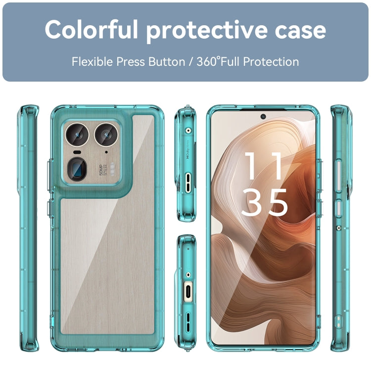 For Motorola Edge 50 Ultra Global Colorful Series Acrylic Hybrid TPU Phone Case(Transparent Blue) - free shipping - PMC TechLife - Order now!
