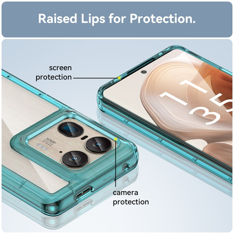 For Motorola Edge 50 Ultra Global Colorful Series Acrylic Hybrid TPU Phone Case(Transparent Blue) - free shipping - PMC TechLife - Order now!