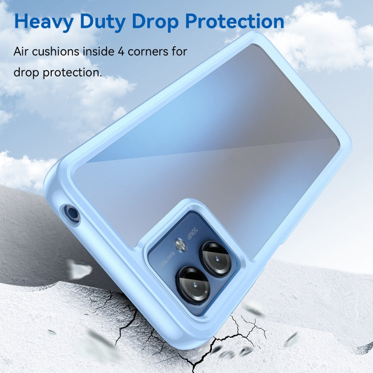 For Motorola Moto G14 Colorful Series Acrylic Hybrid TPU Phone Case(Blue) - free shipping - PMC TechLife - Order now!